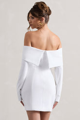 White Bardot Tailored Blazer Dress